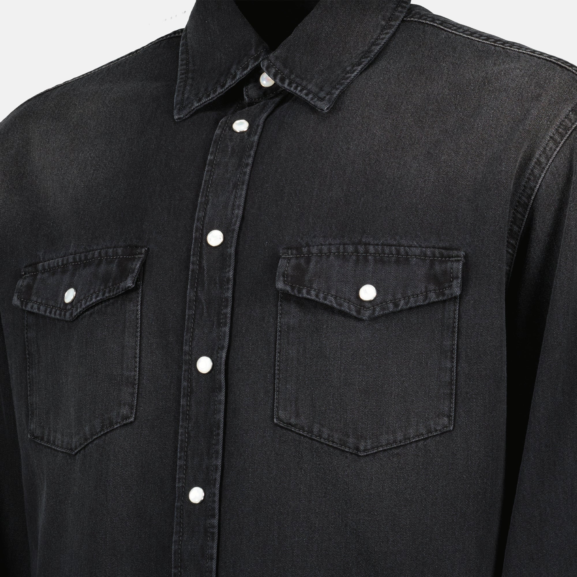 Chemises Veste en denim gris Givenchy Noir Homme