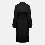 Imagen del trench largo Castleford negro de Burberry para Mujer - Temporada Primavera-Verano 2026 - Vista Trasera