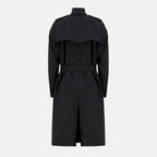 Imagem do Trench Heritage longo preto da marca Burberry para Homem - Temporada Primavera-Verão 2026 - Vista Traseira