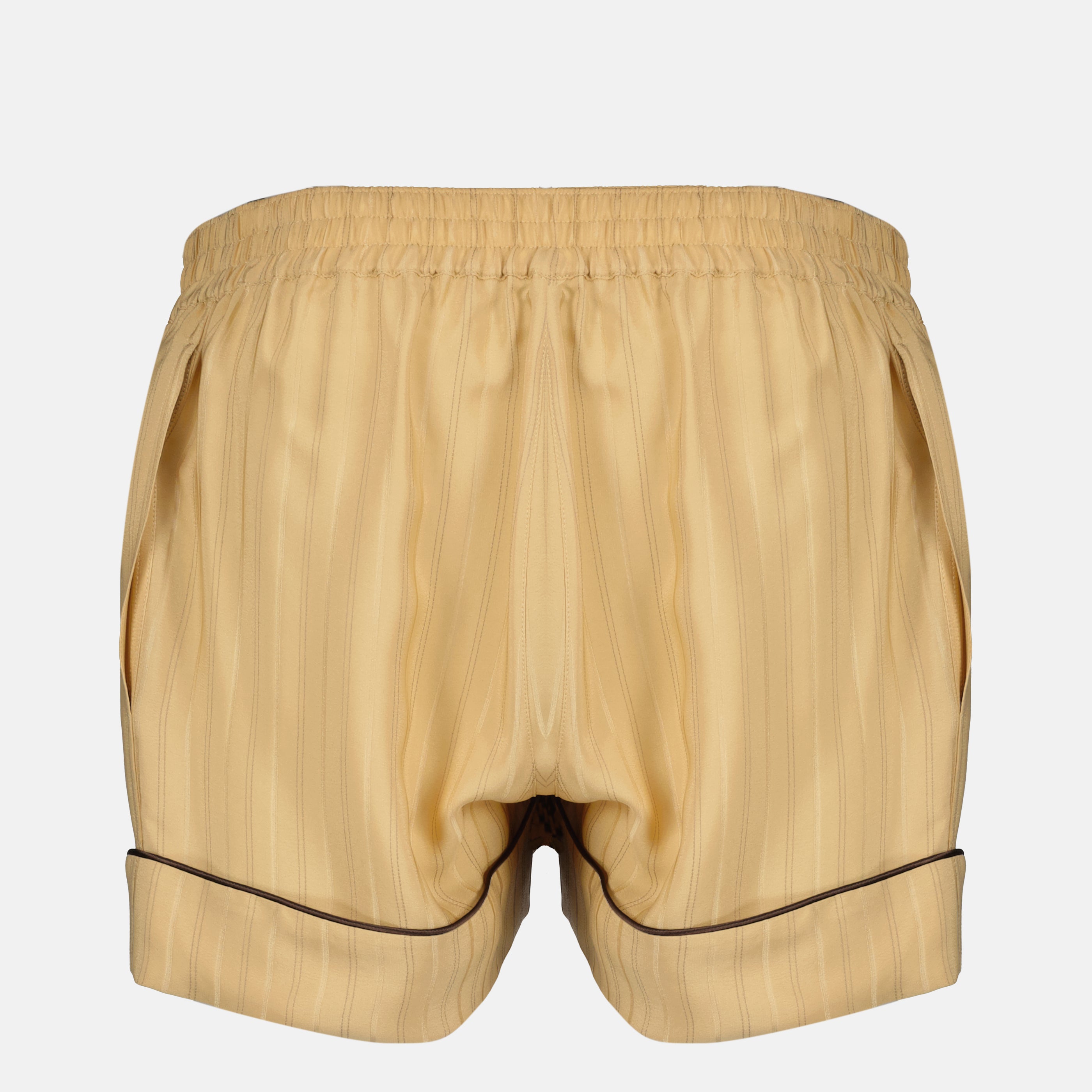 Shorts Beige Seiden-Pyjama-Shorts Saint Laurent Beige Homme