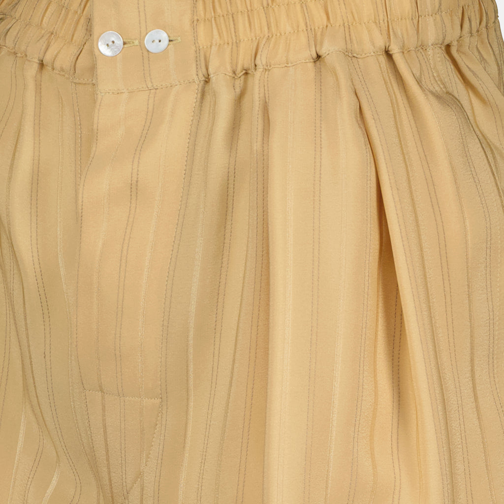 Shorts Beige Seiden-Pyjama-Shorts Saint Laurent Beige Homme