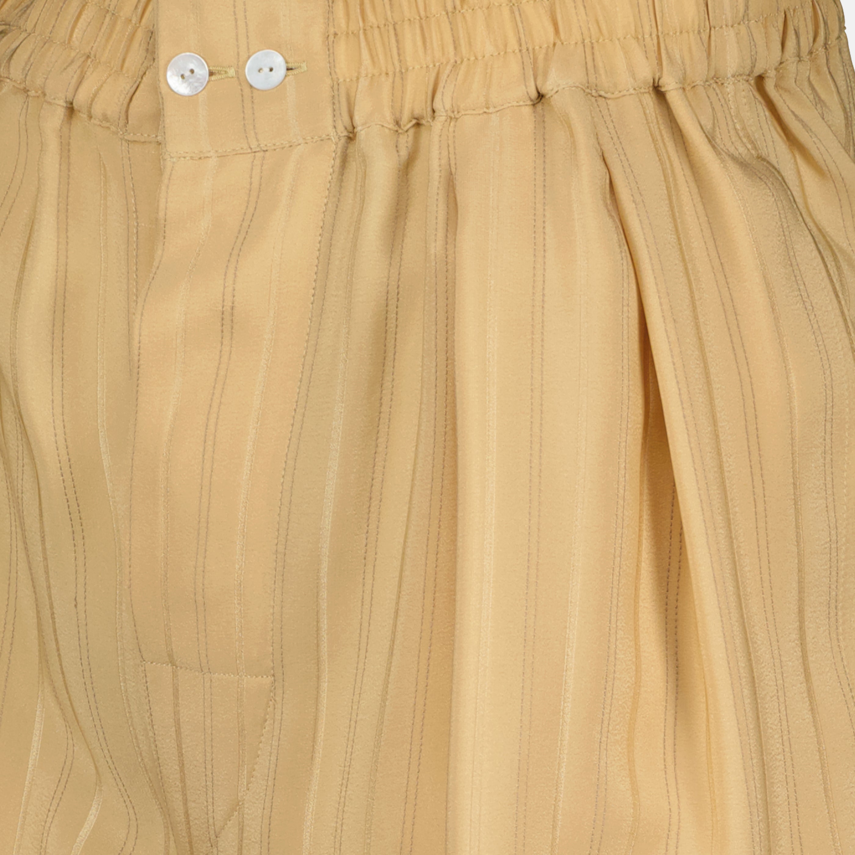 Shorts Beige Seiden-Pyjama-Shorts Saint Laurent Beige Homme