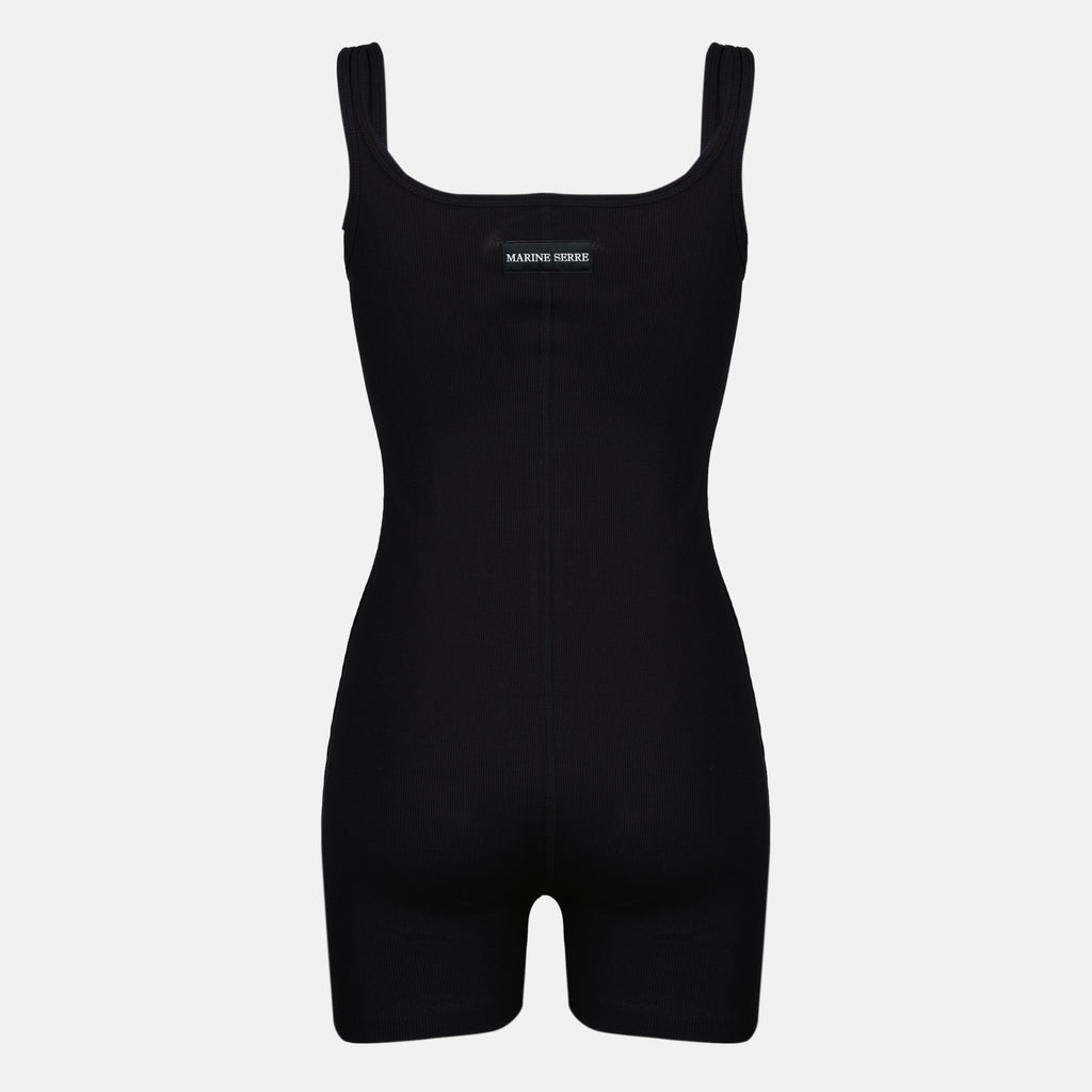 Combinaisons et ensembles ブラックコットンジャンプスーツ Marine Serre Noir Femme