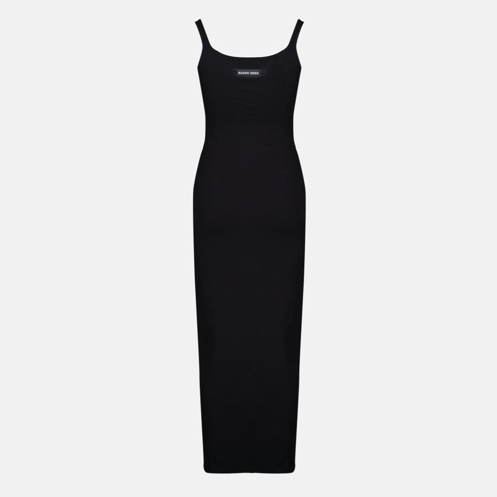 Robes Robe longue en coton noir Marine Serre Noir Femme