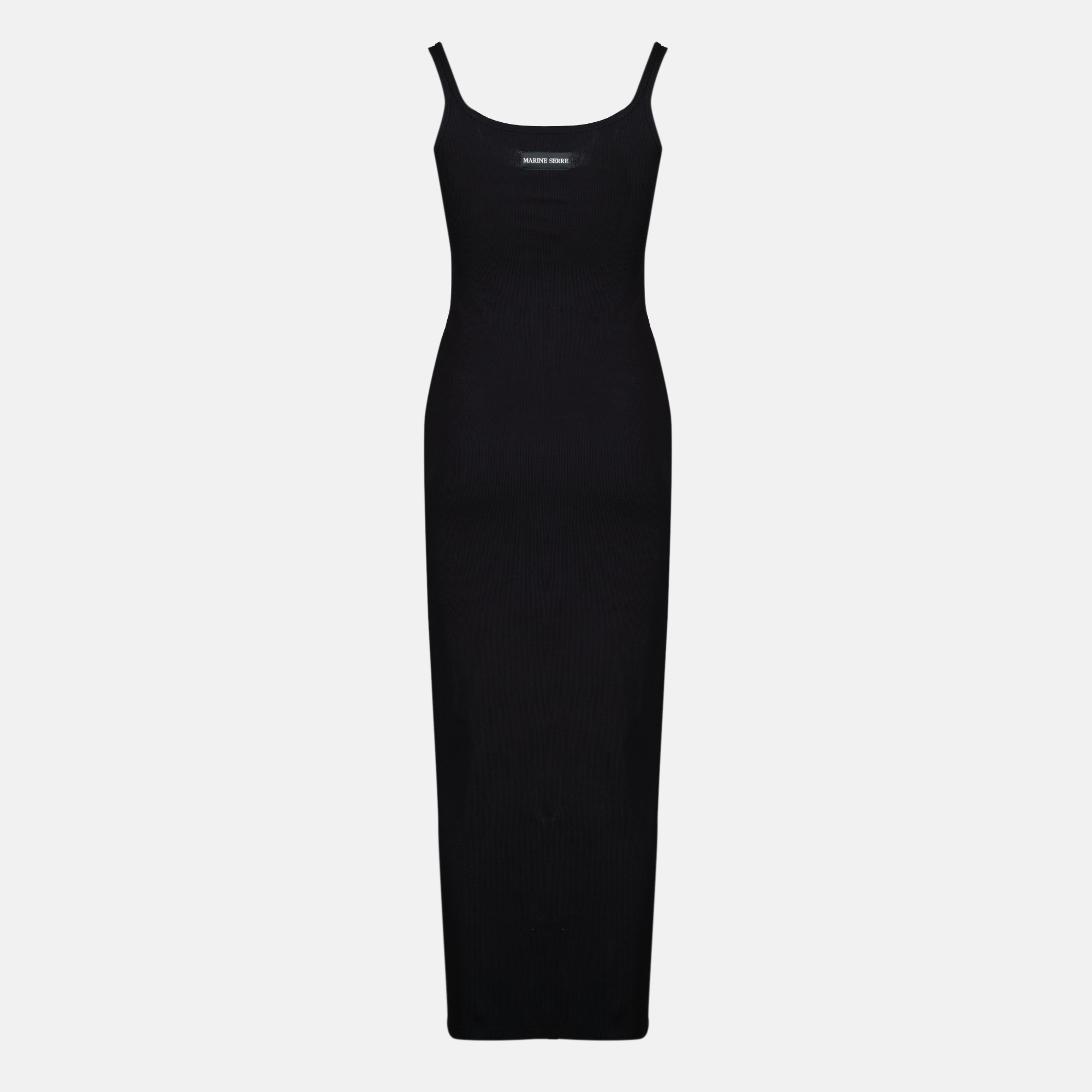 Robes Abito lungo in cotone nero Marine Serre Noir Femme