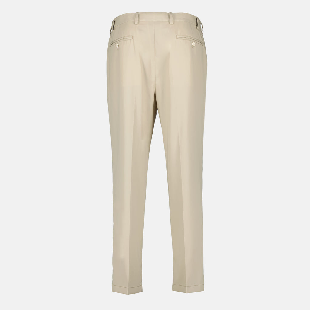 Pantalons 베이지 코튼 팬츠 Prada Beige Homme