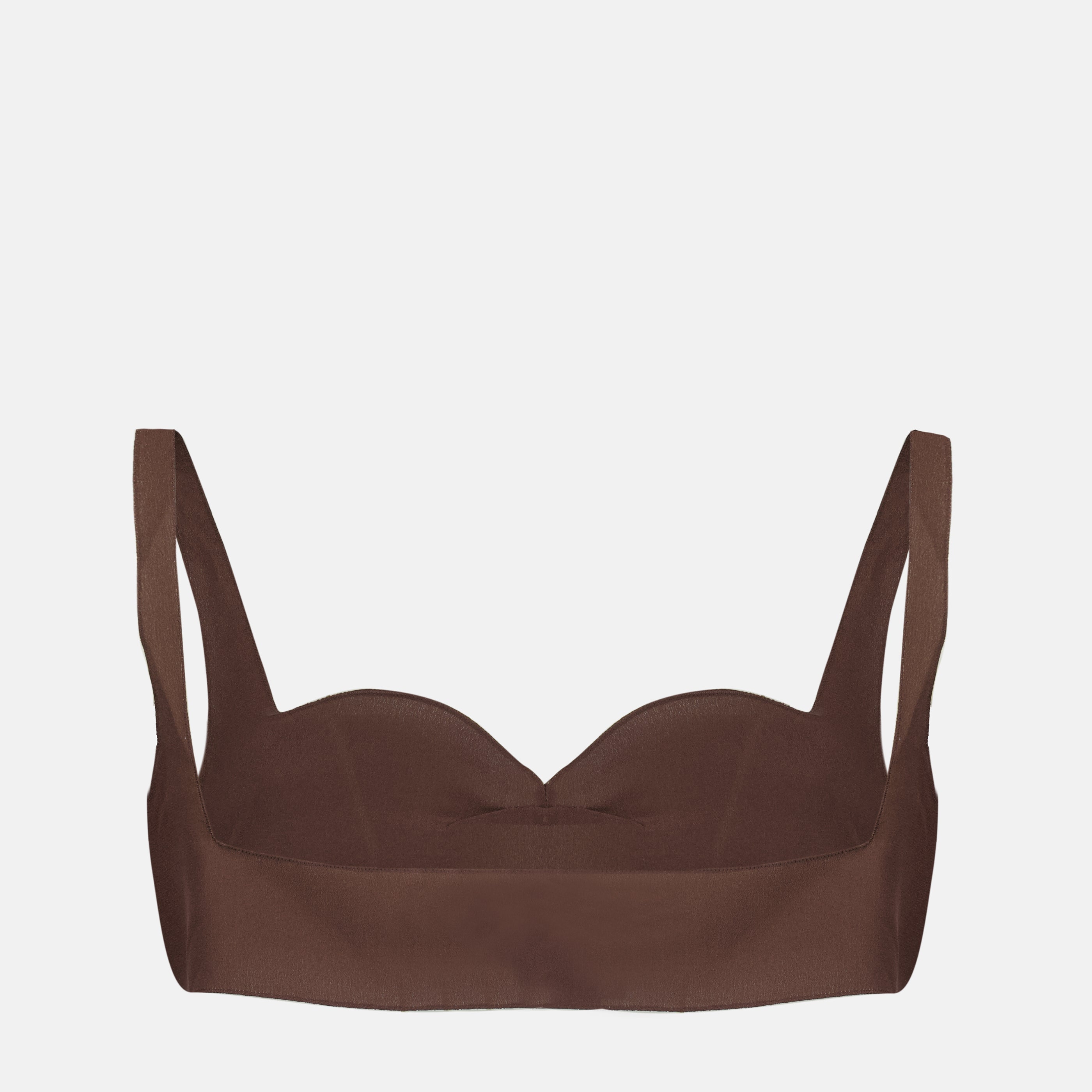 Tops Top marron en crêpe de chine Prada Marron Femme