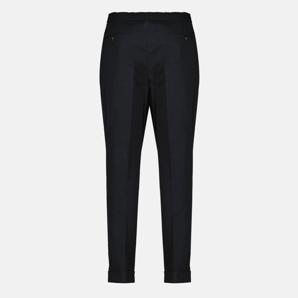 Pantalons Pantaloni Seersucker in Cotone Nero Joseph Officine Générale Noir Homme