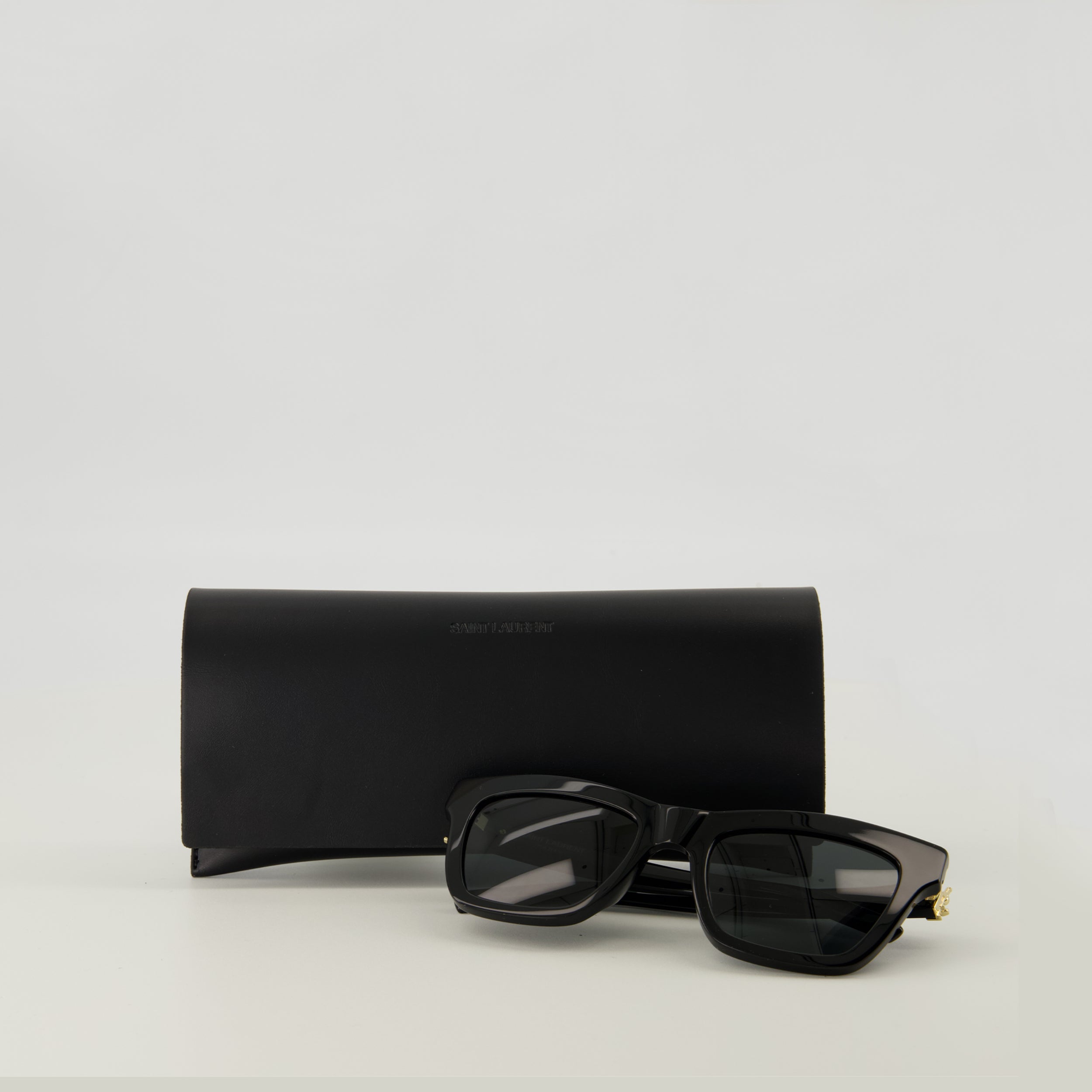 Yves Saint Laurent Black Sunglasses with Case SL M140 Saint Laurent Sunglasses 001 Shiny Black - eye-oo.com main image 4