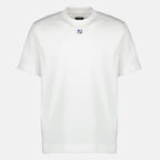 T-shirts T-shirt FF en coton blanc Fendi Blanc Homme