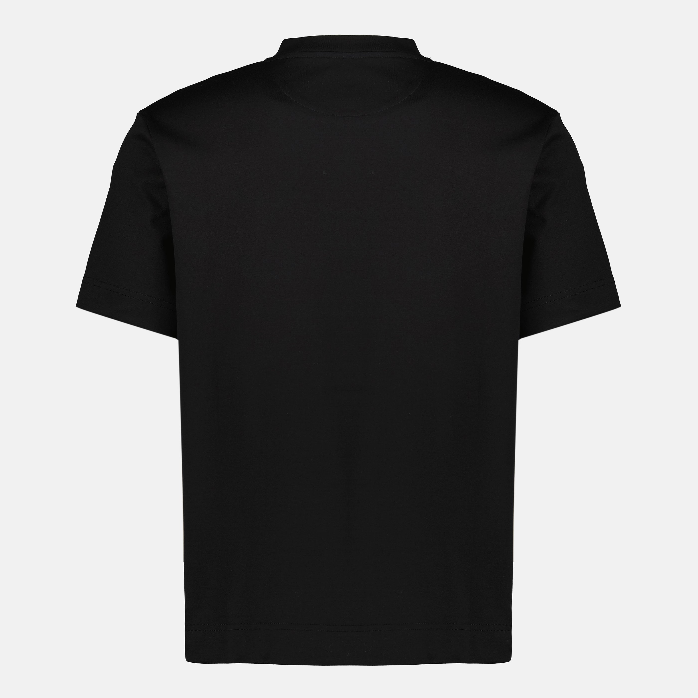 T-shirts Camiseta FF de algodón negro Fendi Noir Homme