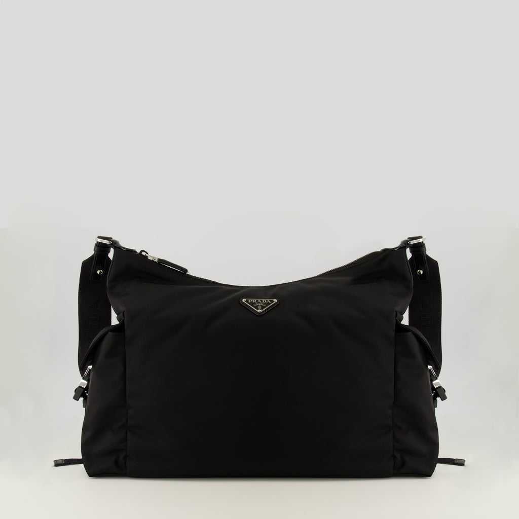 Sacs bandoulière Borsa Explorer Nera in Re-Nylon e Pelle Prada Noir Homme