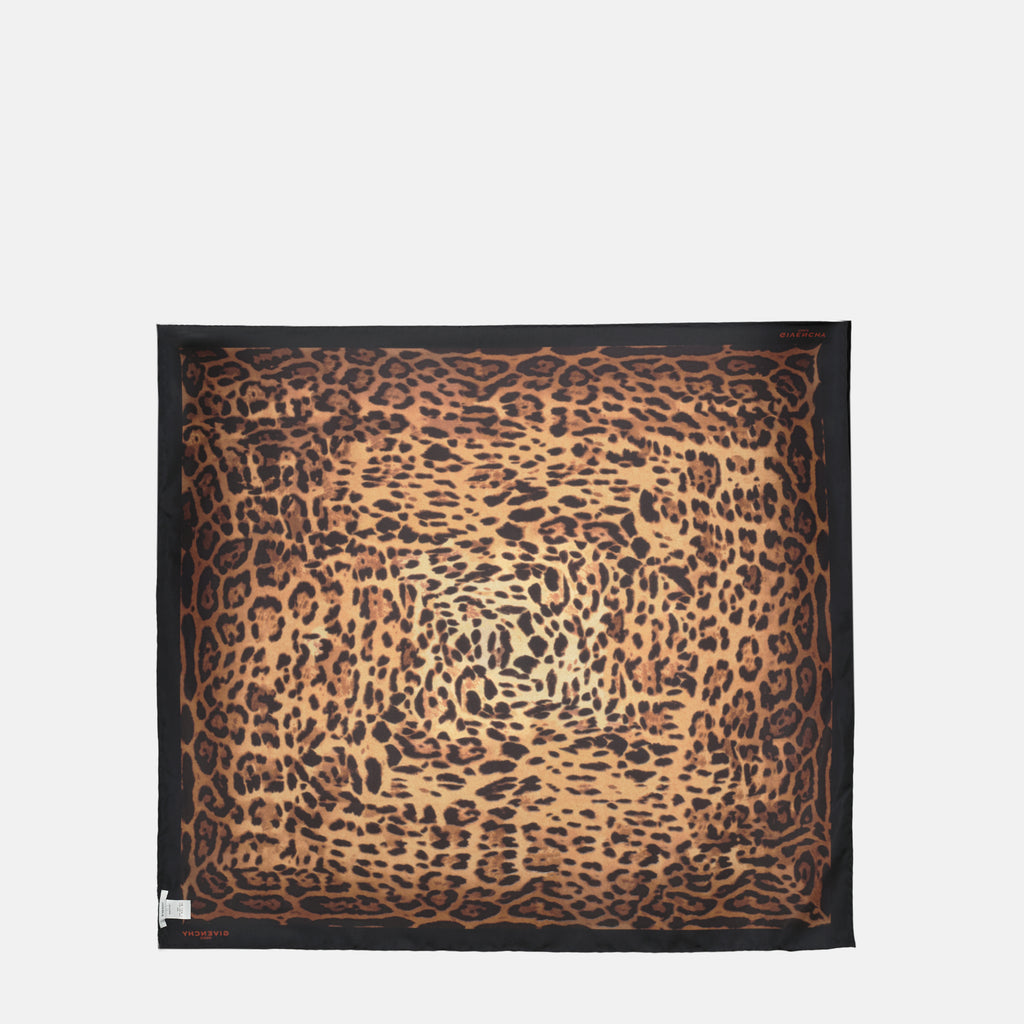 Écharpes, foulards et gants Square de Seda con Estampado de Leopardo Givenchy Marron Femme