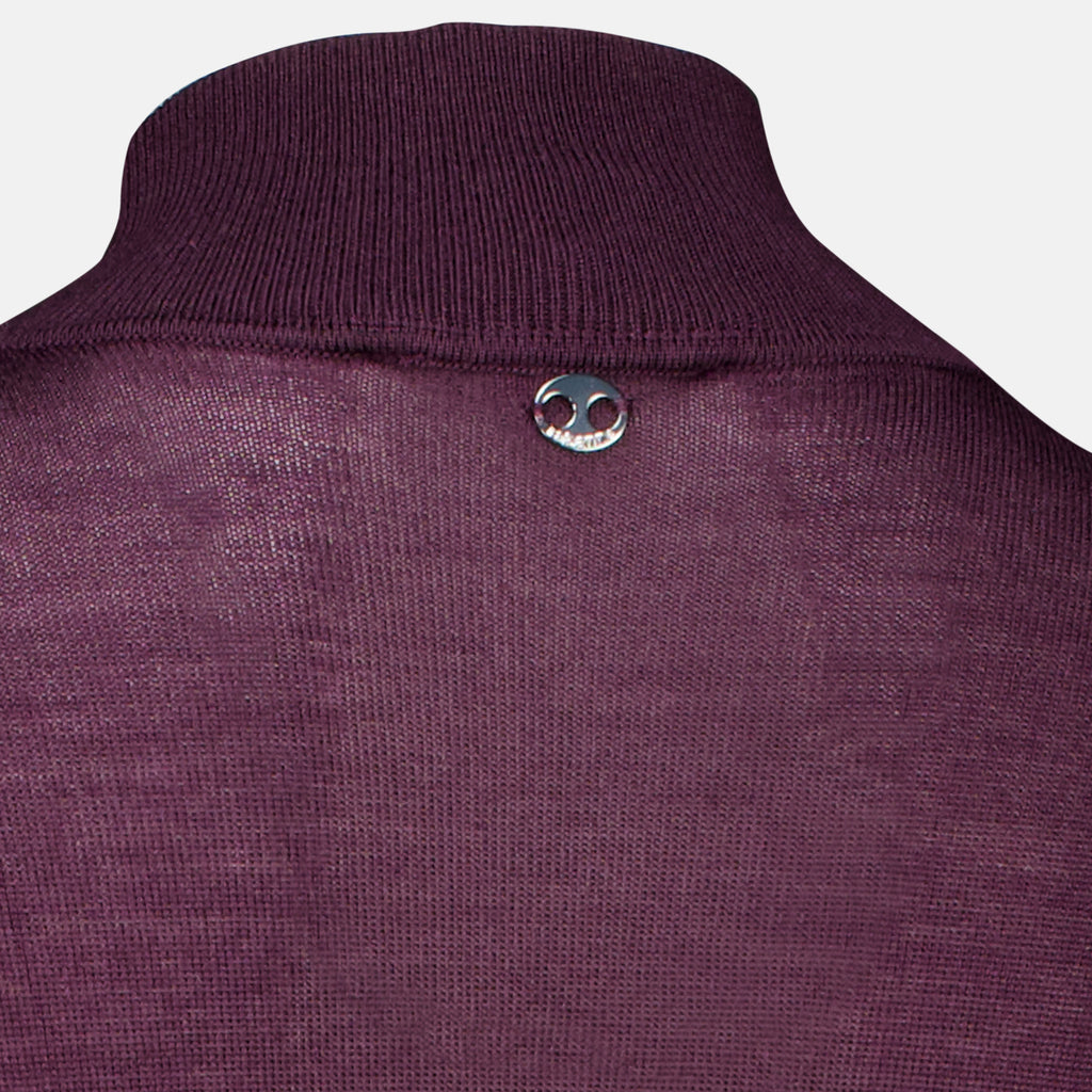 Robes Vestido Largo de Lana Morado Rabanne Violet Femme