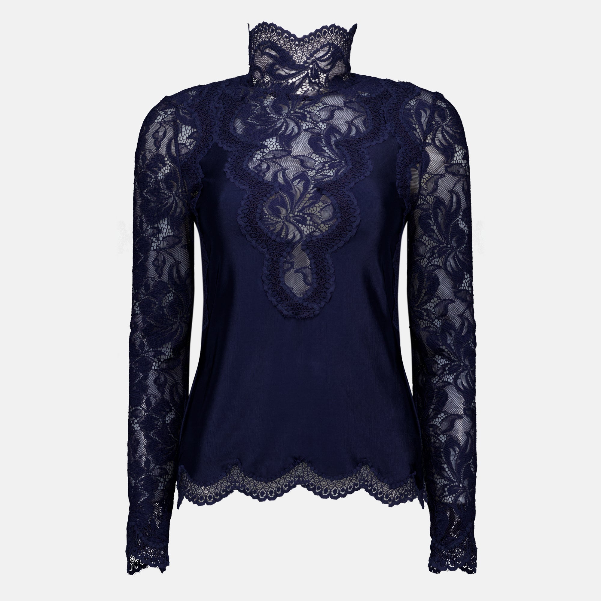 Tops Haut en dentelle bleu marine Rabanne Bleu foncé Femme