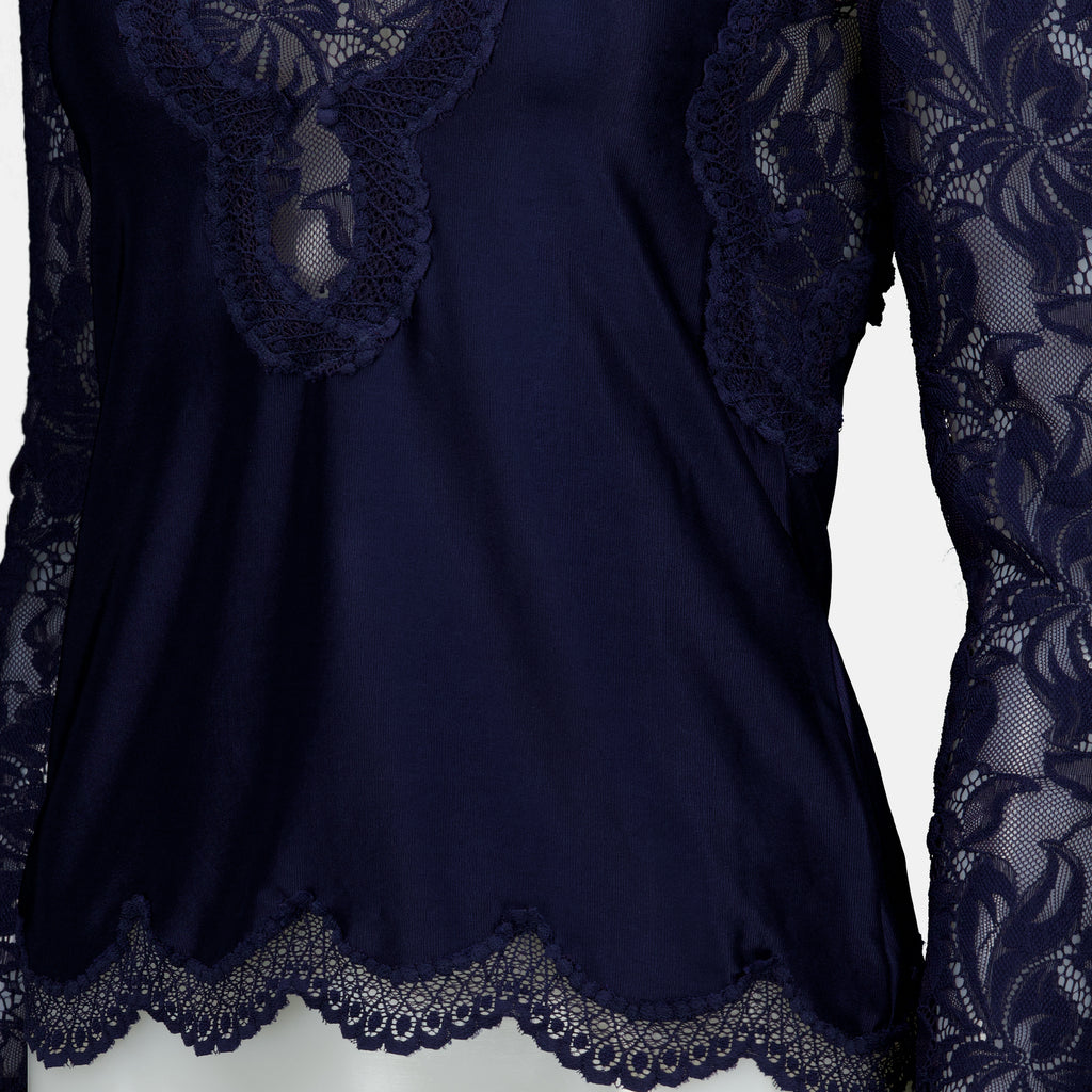 Tops Haut en dentelle bleu marine Rabanne Bleu foncé Femme