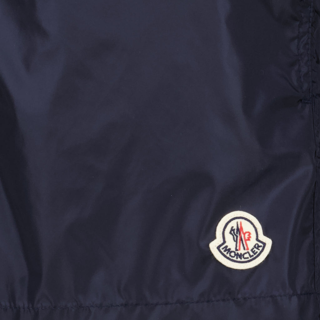 Beachwear 블루 수영 반바지와 블랙 로고 Moncler Bleu foncé Homme