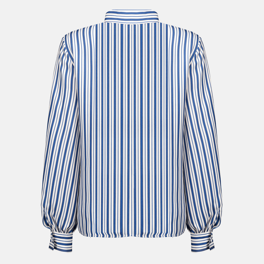 Chemises Chemisier en soie à rayures bleu Max Mara Bleu Femme