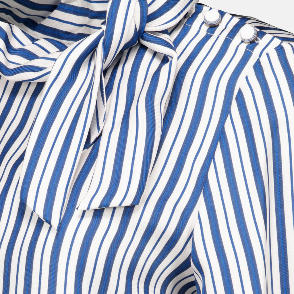 Chemises Chemisier en soie à rayures bleu Max Mara Bleu Femme