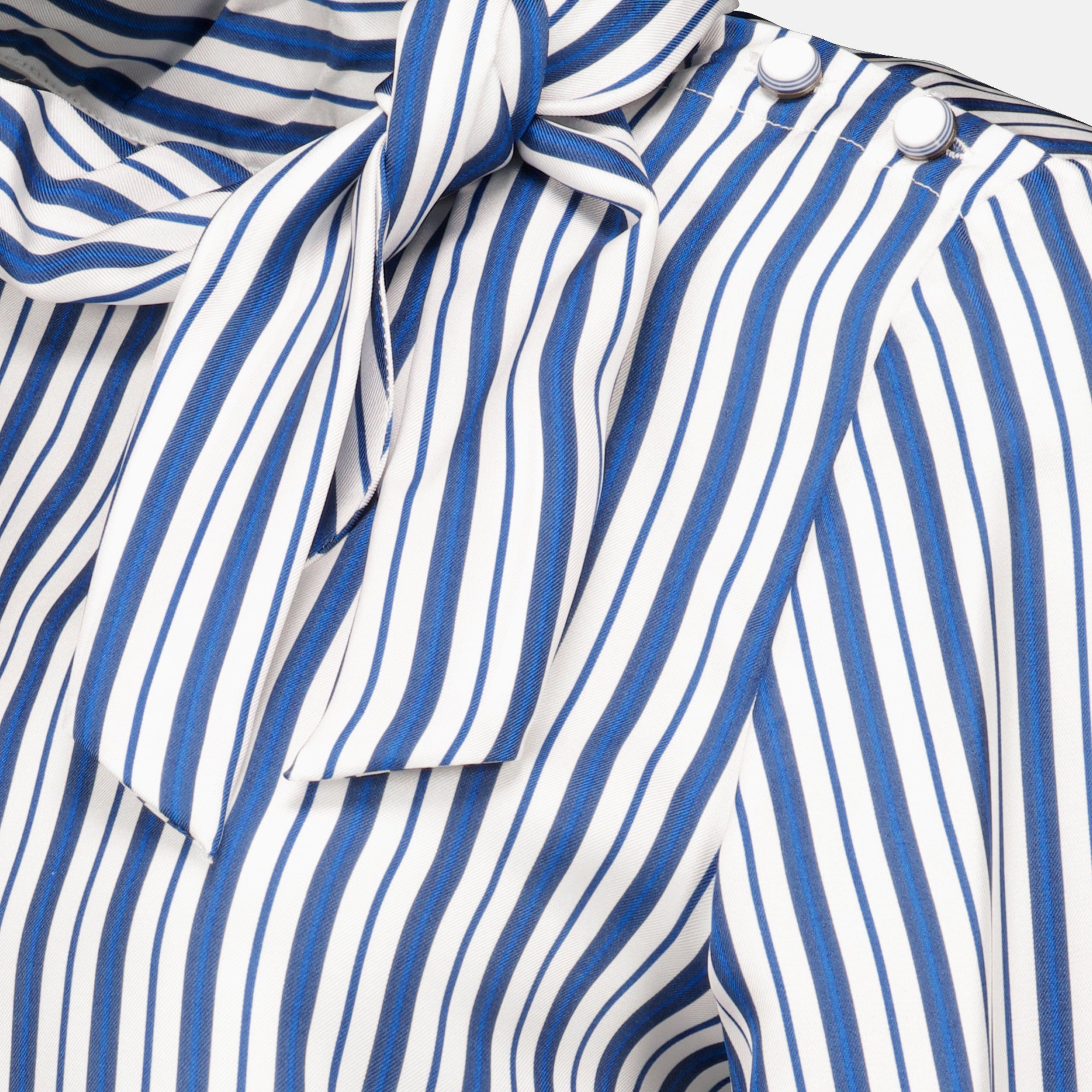 Chemises Chemisier en soie à rayures bleu Max Mara Bleu Femme
