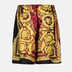 Shorts Short en soie Barocco Versace Red Homme