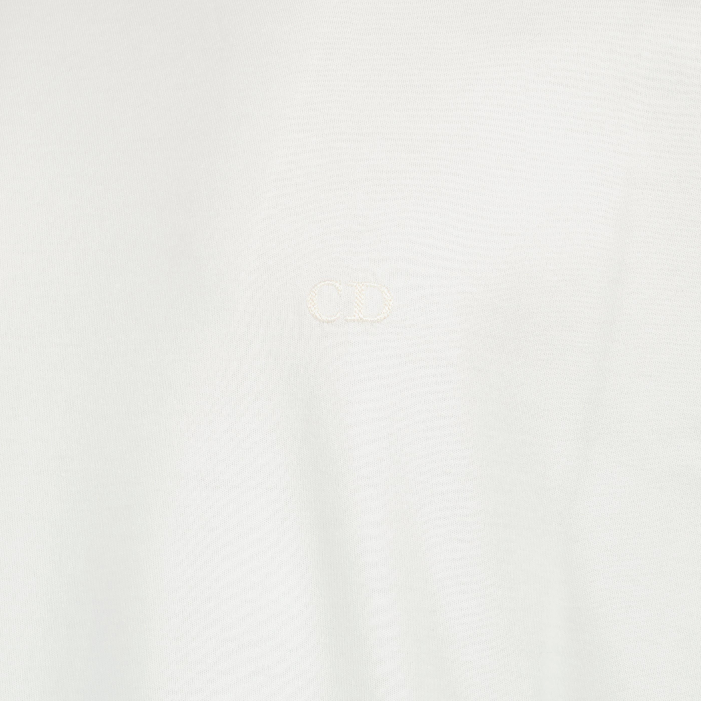 T-shirts CD刺繍コットンホワイトTシャツ Dior Blanc Homme