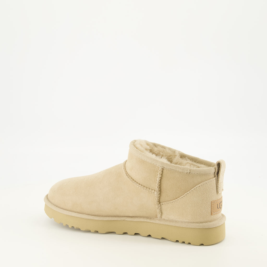 Bottines Bottes Classic Ultra mini beige Ugg Beige Femme