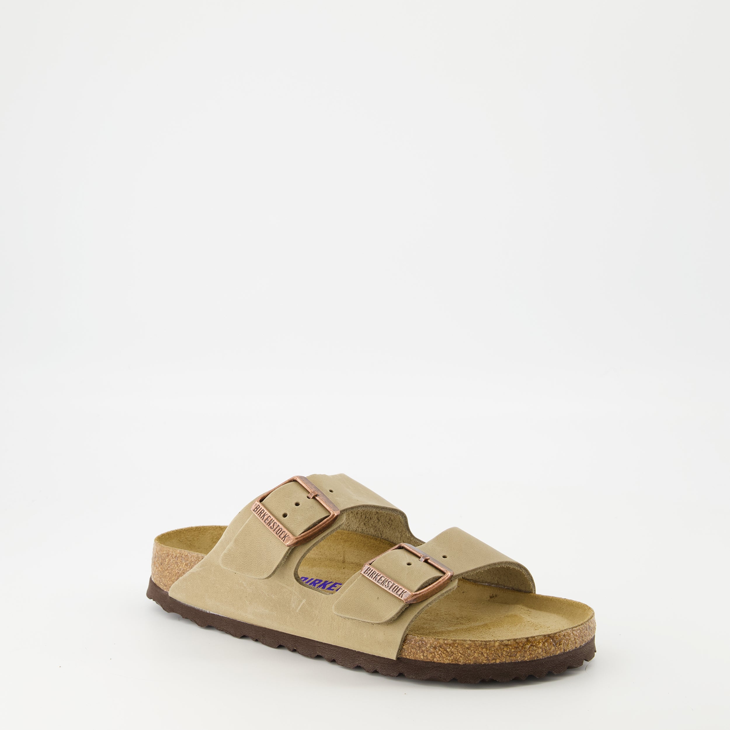 Chaussures ouvertes Sandales Arizona Birkenstock Beige Femme