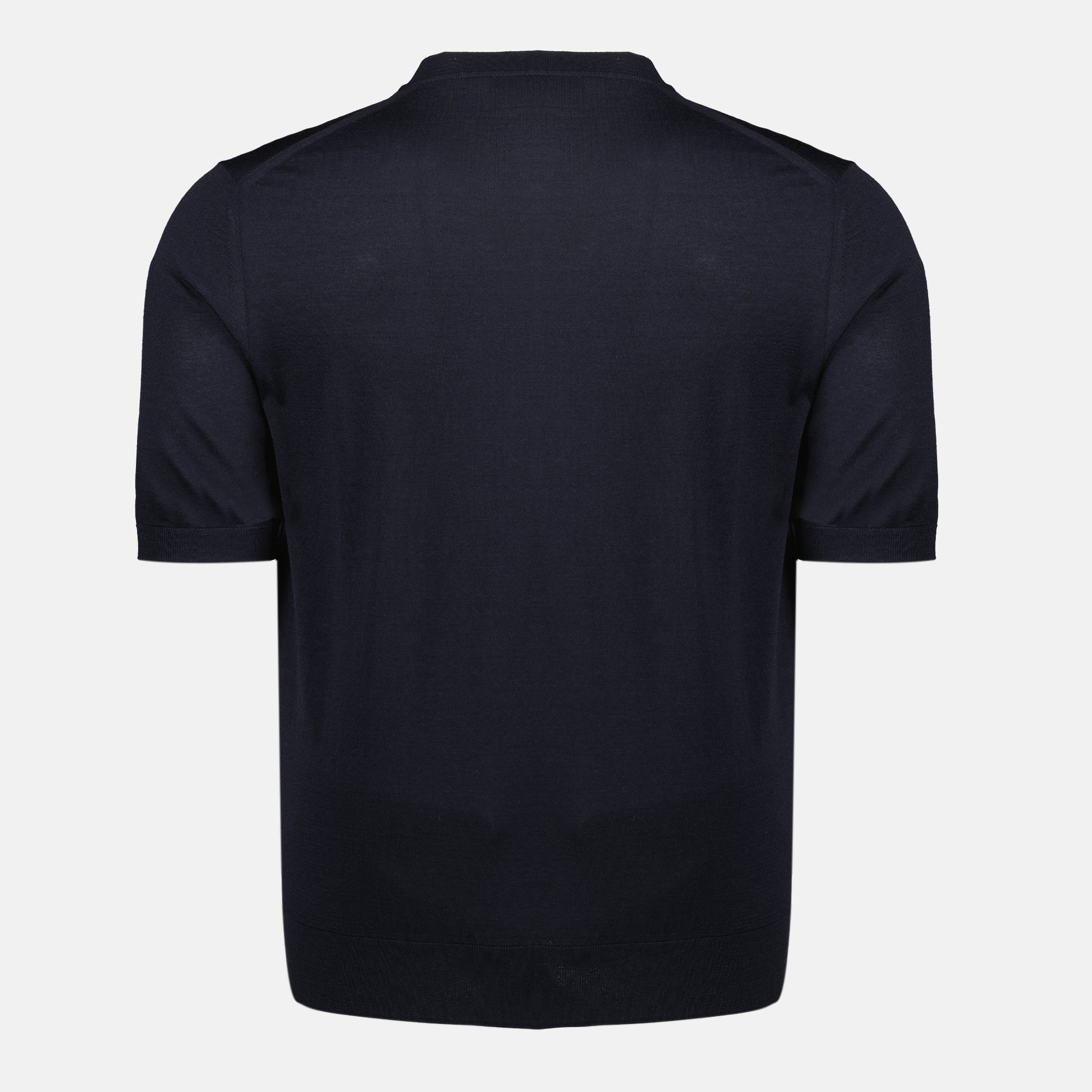 Maille T-shirt in Lana Fine Blu Navy Prada Bleu foncé Homme