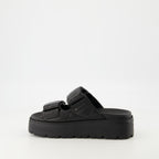 Scarpe aperte Mule in Pelle Trapuntata Prada Nero Femme