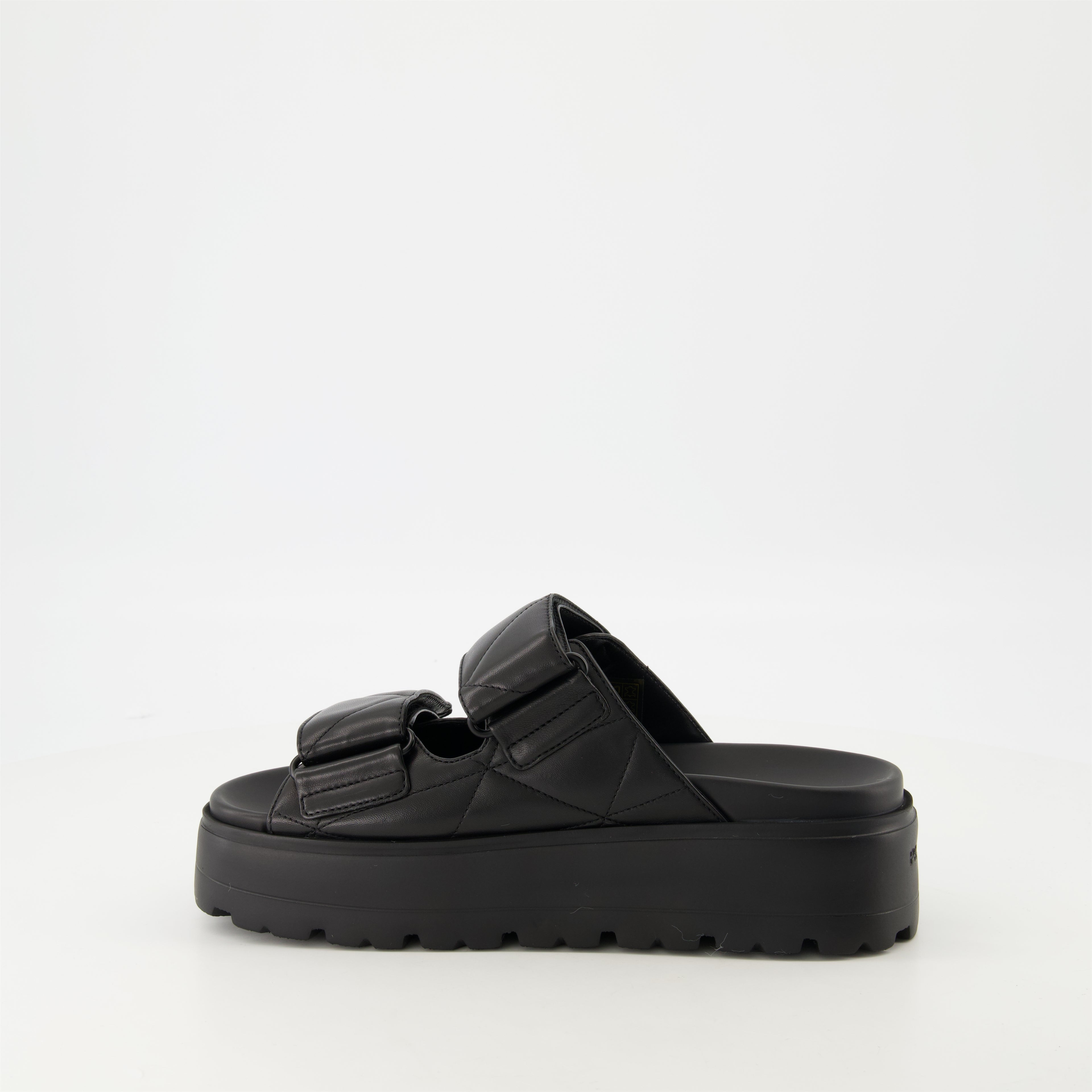 Scarpe aperte Mule in Pelle Trapuntata Prada Nero Femme