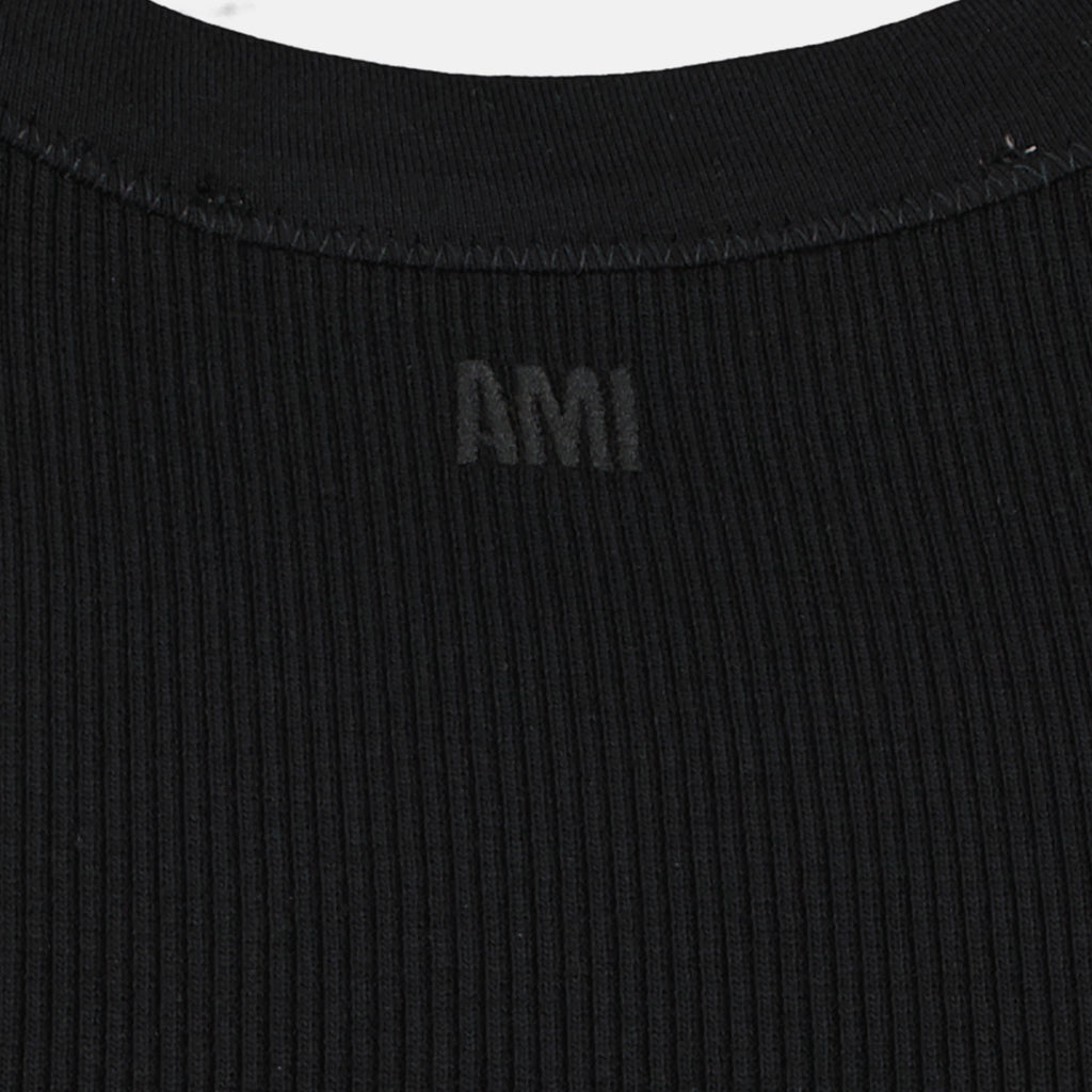 Image de l'article Débardeur Ami de coeur noir de la marque Ami PARIS pour Femme - Saison Printemps-Été 2026 - Vue détaillée_2