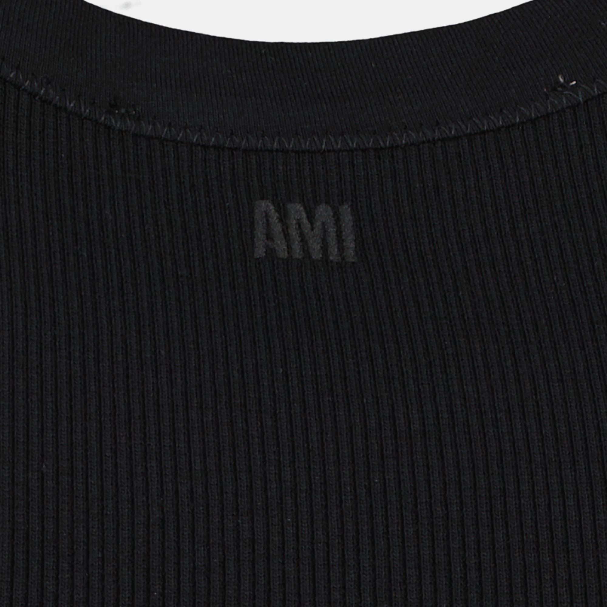 Image de l'article Débardeur Ami de coeur noir de la marque Ami PARIS pour Femme - Saison Printemps-Été 2026 - Vue détaillée_2