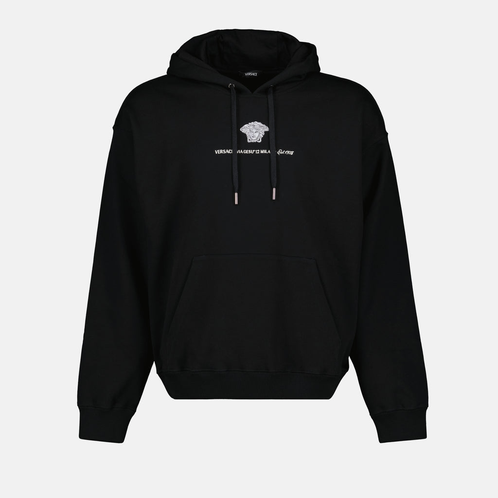Sweatshirts Via Gesu Hoodie Versace Schwarz Mann