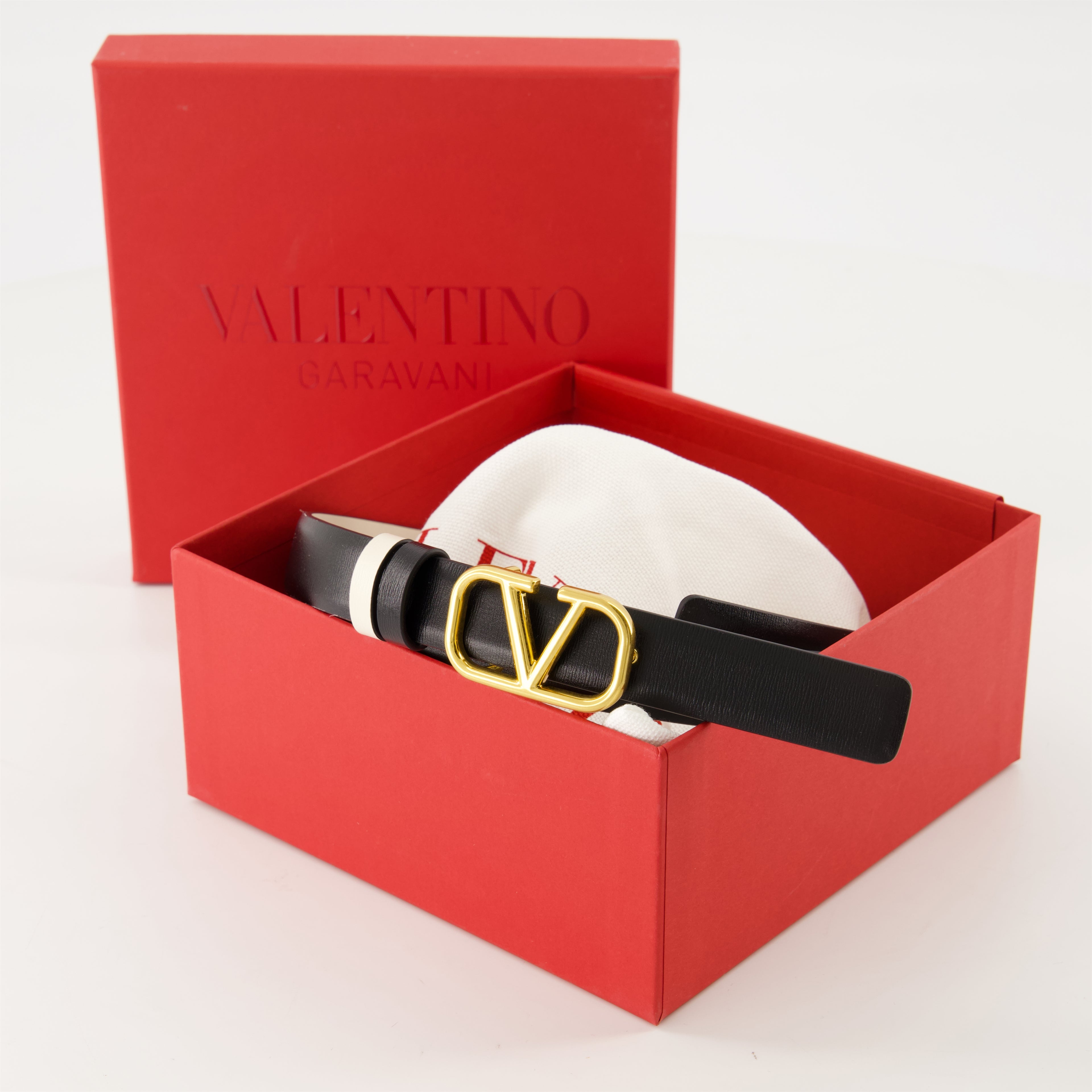 Ceintures Ceinture réversible VLogo Valentino Garavani Noir Femme