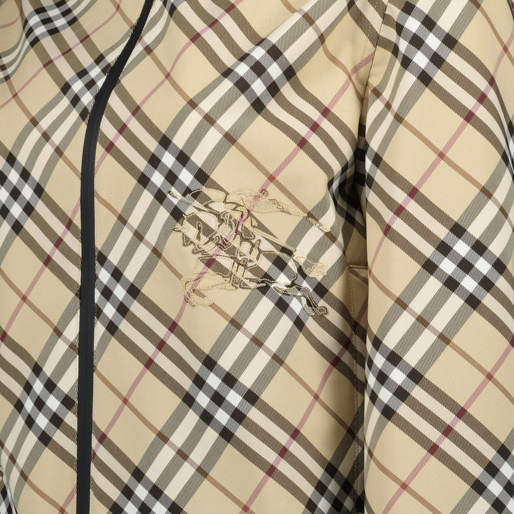 Jacken Cavalier Check Windbreaker Burberry Beige Femme