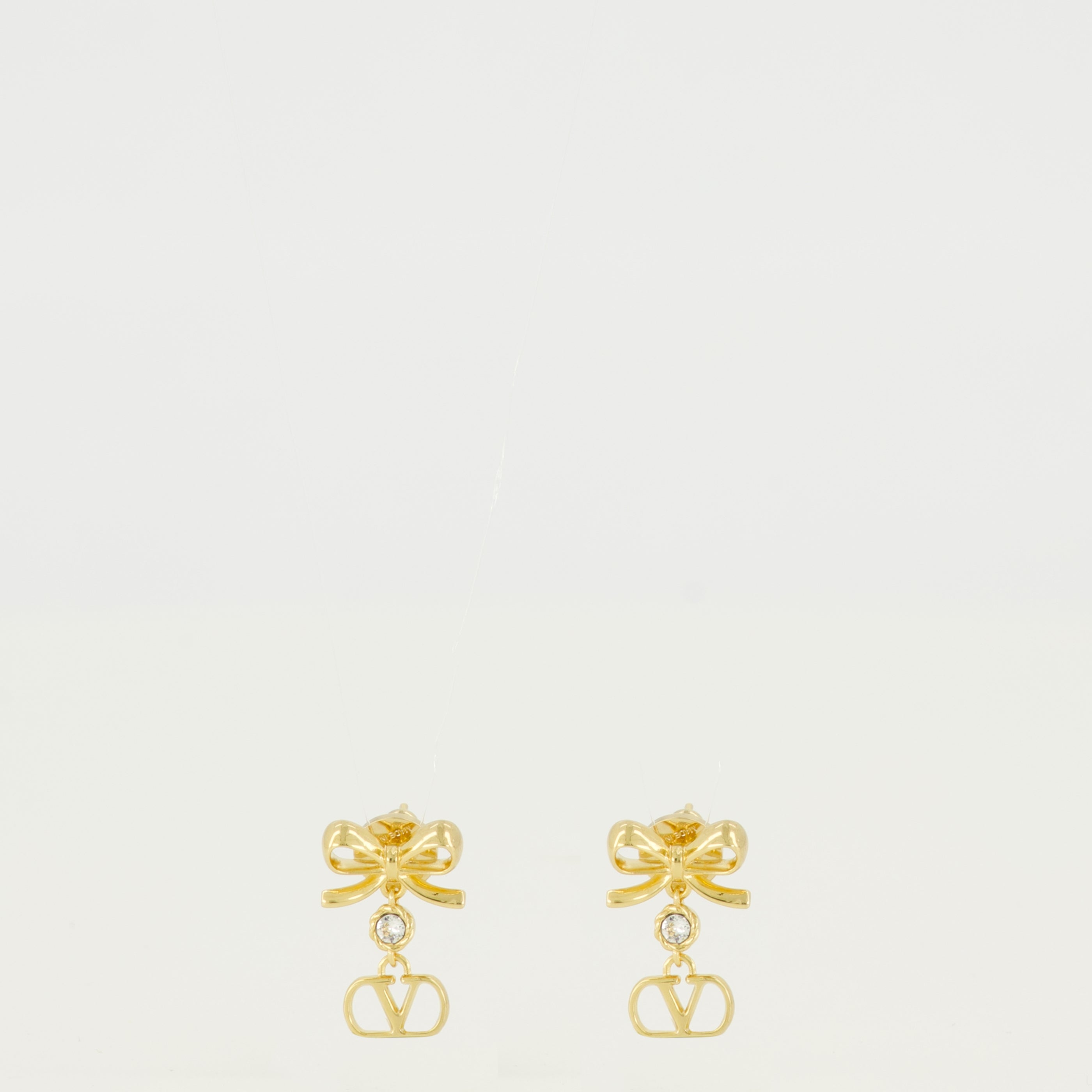 Bijoux VLogoイヤリング ゴールドのスワロフスキー®クリスタル付き Valentino Garavani Doré Femme