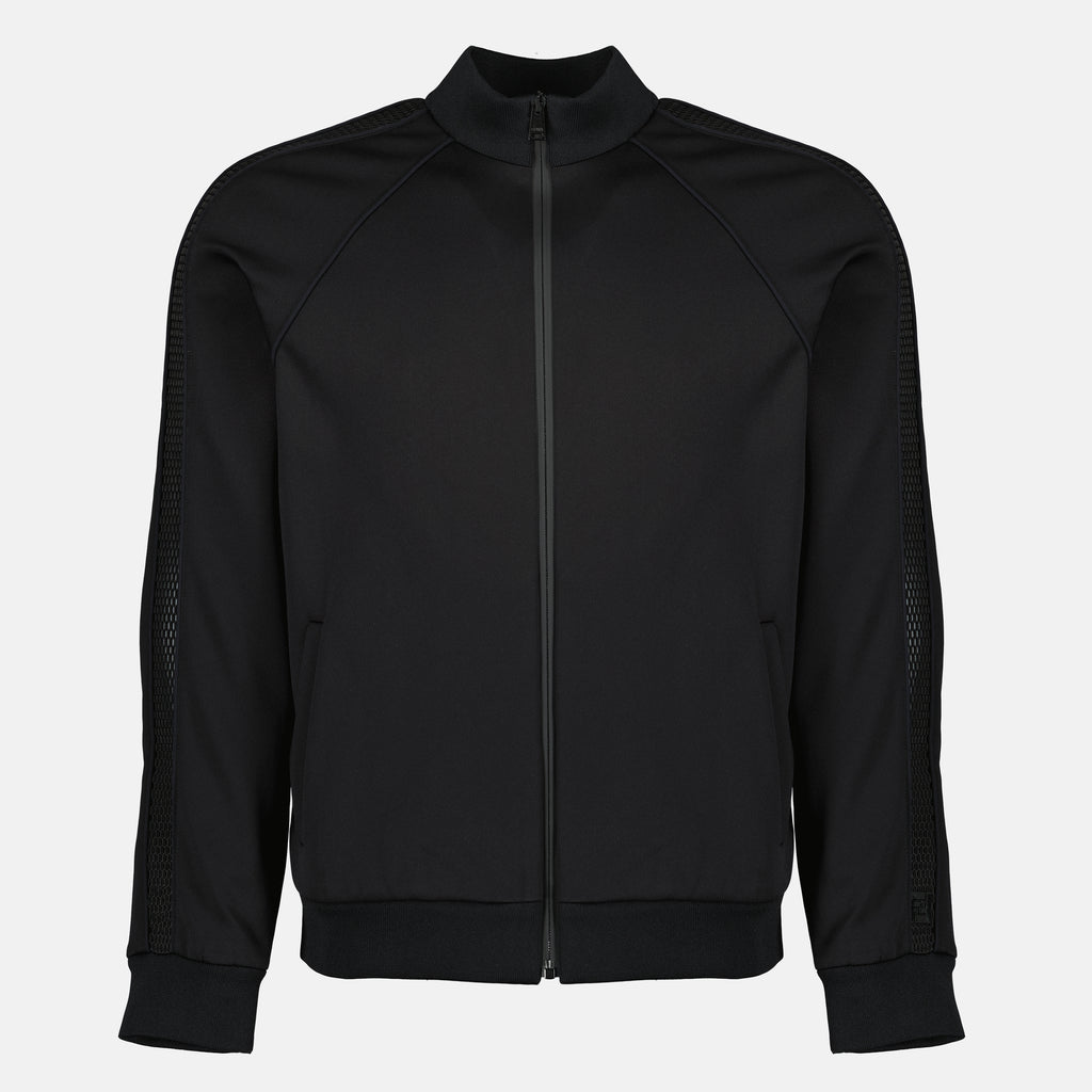 Image of the article Black tracksuit jacket from the brand Fendi for Men - Spring-Summer 2026 - Front View
