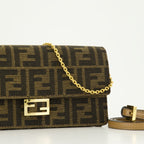 Pouches Pochette FF Baguette Fendi Brown Femme
