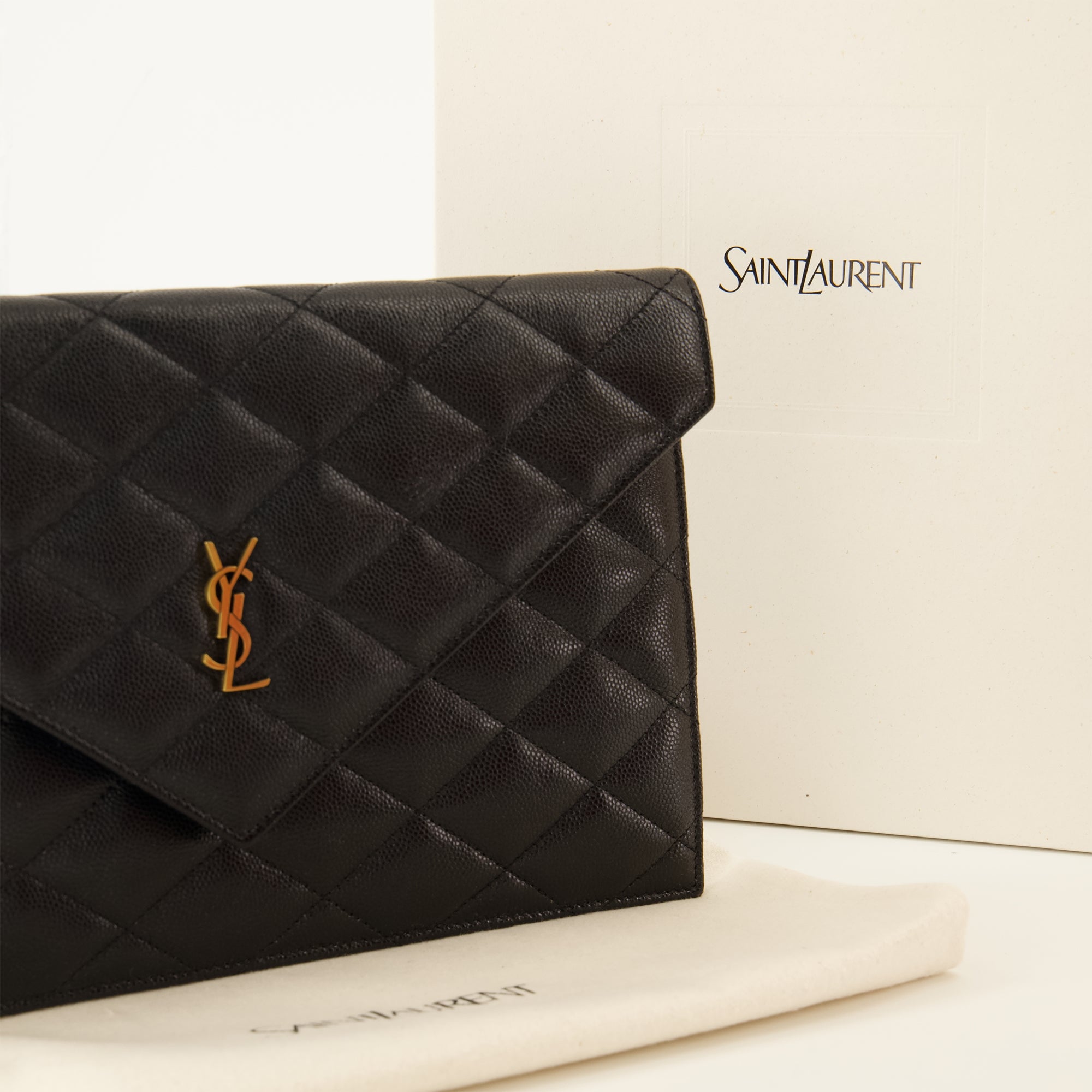 Pochettes Schwarze Paris Pouch Saint Laurent Noir Femme