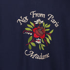 Image de l'article Chemise en coton piquée Slogan Rose bleu marine de la marque Drole De Monsieur pour Homme - Saison Printemps-Été 2026 - Vue détaillée_1