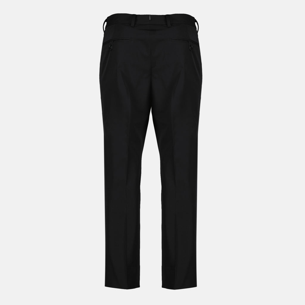 Pantalons 검정 스트레치 원단 팬츠 Prada Noir Homme