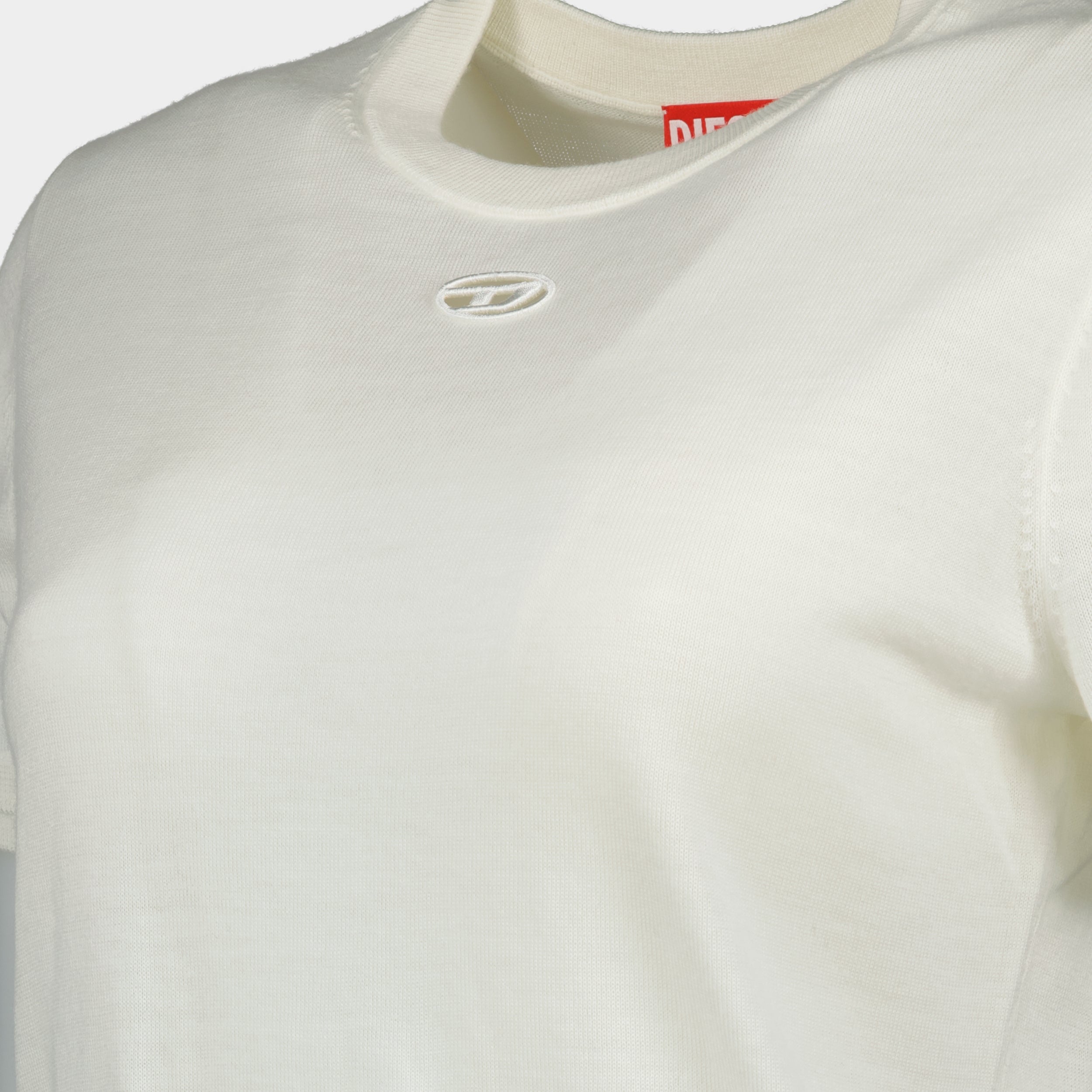 니트웨어 쇼트 슬리브 니트 M-라인 Diesel 하얀색 여성