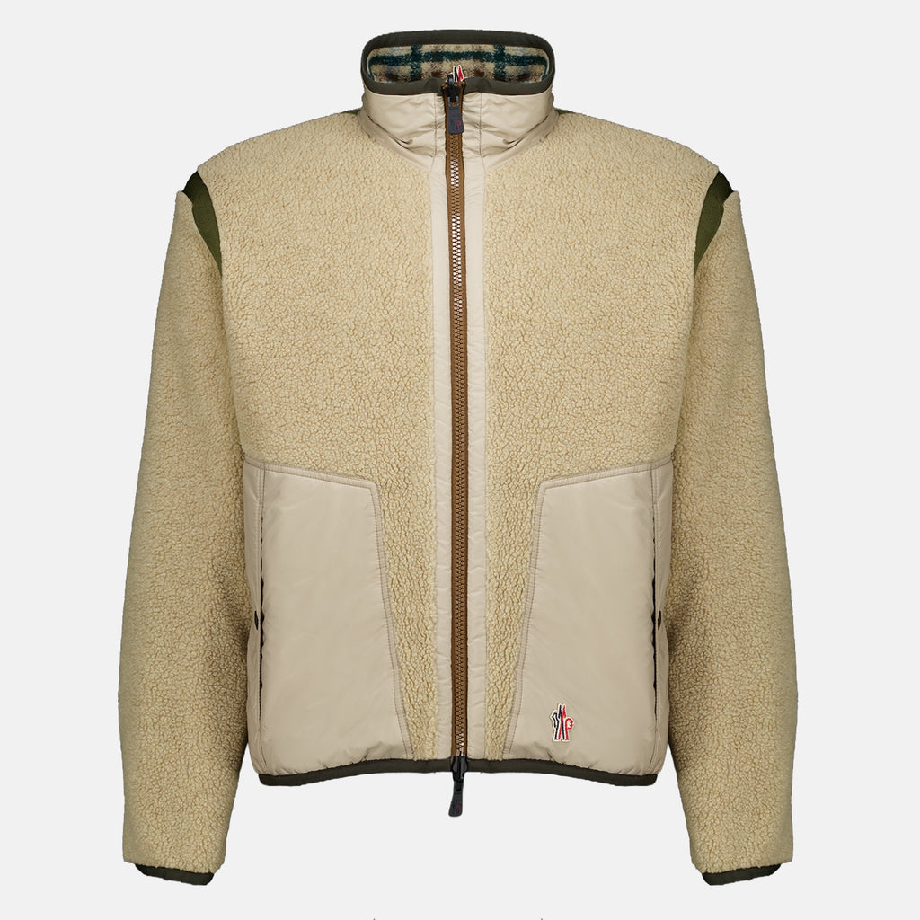 Vestes Umkehrbare Teddy-Zip-Jacke Moncler Grenoble Vert Homme