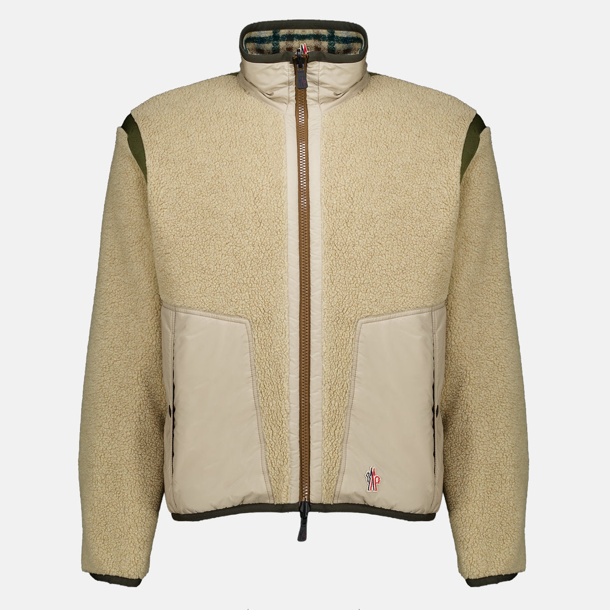 Vestes Umkehrbare Teddy-Zip-Jacke Moncler Grenoble Vert Homme