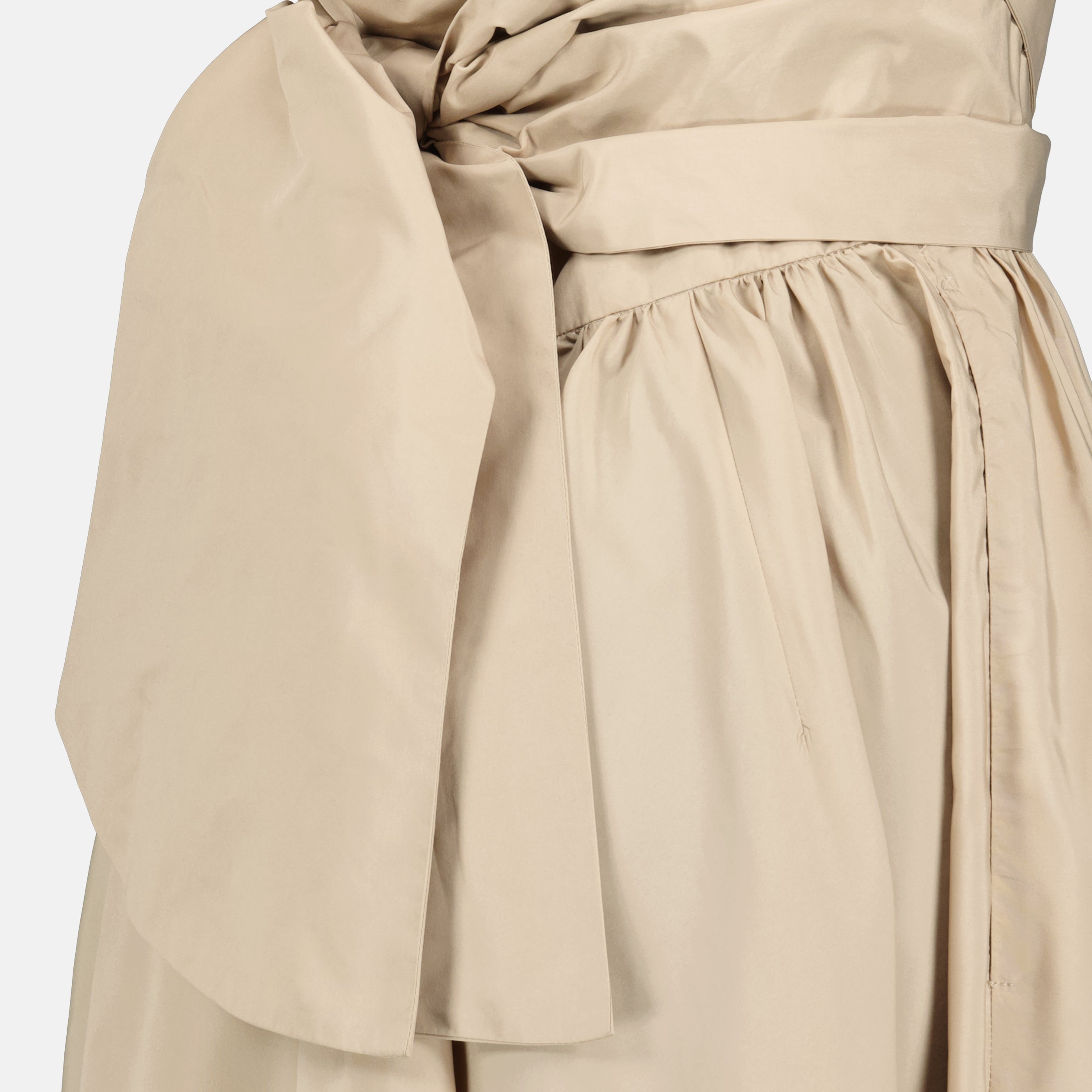 Robes Robe drapée bleu en faille recyclé Patou Beige Femme