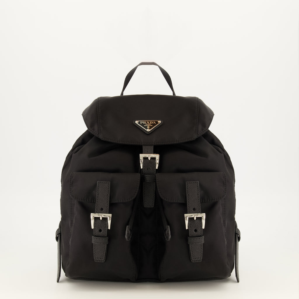 Sacs à dos 작은 검정색 Re-Nylon 백팩 Prada Noir Femme