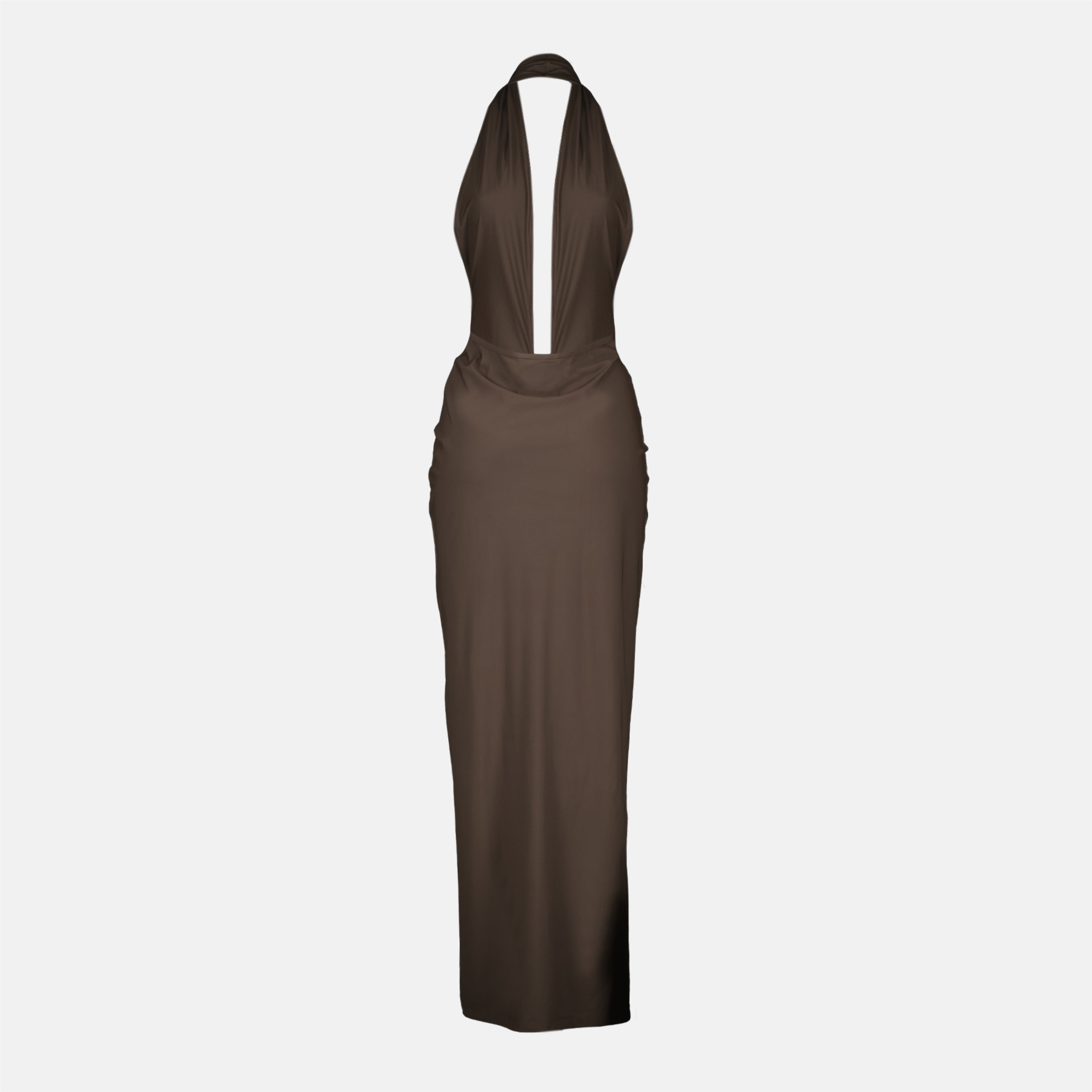 Image de l'article Robe de plage longue marron de la marque Christopher Esber pour Femme - Saison Printemps-Été 2026 - Vue de Dos