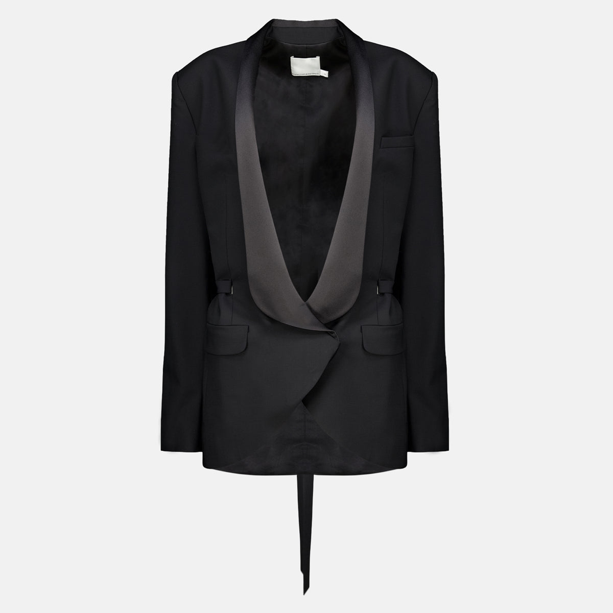 Vestes Kontrastierender Wollblazer Christopher Esber Noir Femme