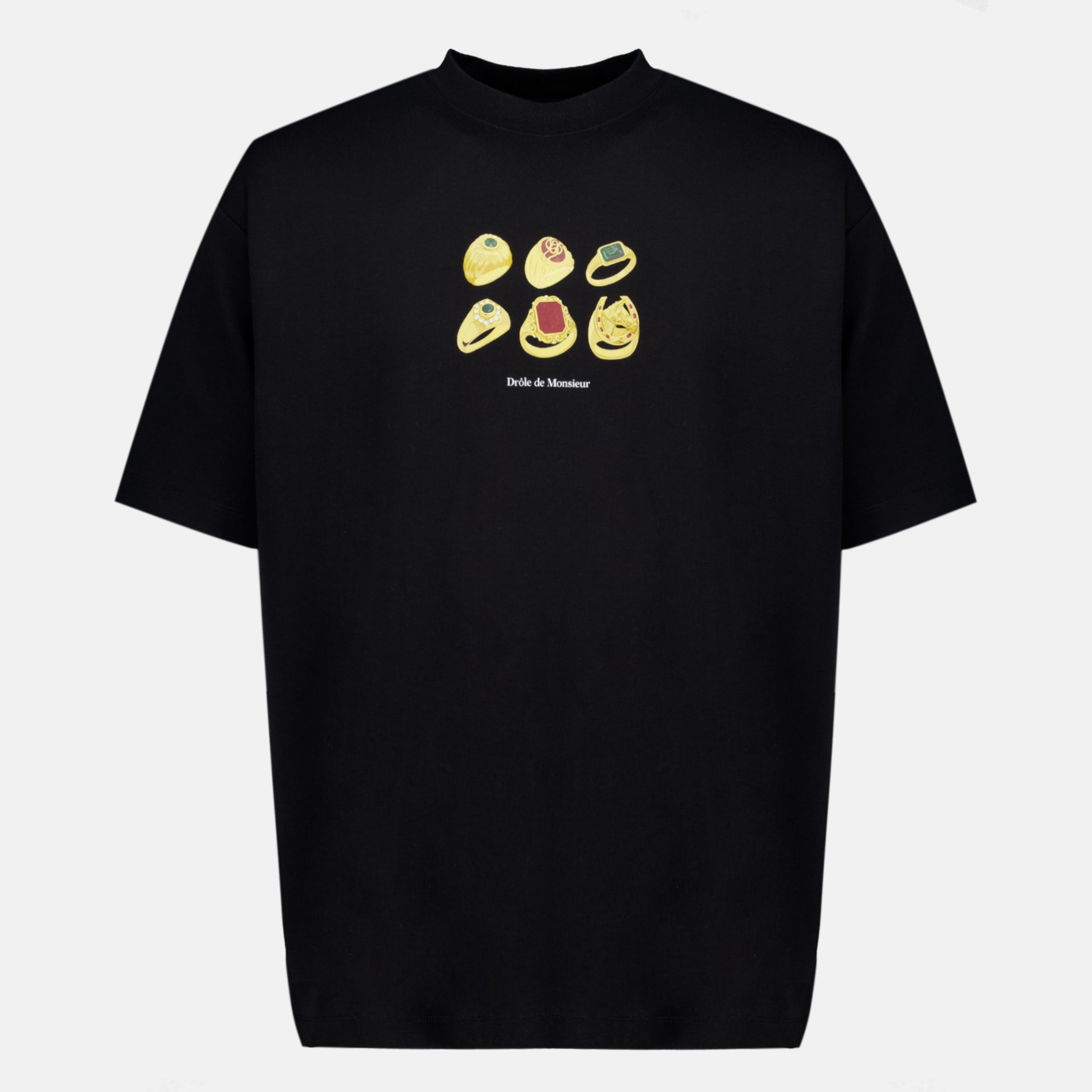 T-shirts T-shirt Anelli Neri Drole De Monsieur Noir Homme